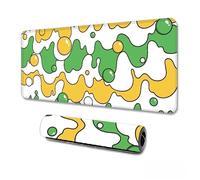 Hearda Tapis de Souris XXL/XL/L, 3D Liquide à Bulles Classique Tapis de Souris Gamer, Tapis Souris avec Bords Cousus, Tapis de Souris en Base Antidérapante,Convient Gaming (700x300x3mm,Jaune)