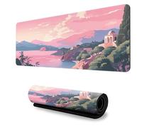 Hearda Tapis de Souris XXL/XL/L, Décors d'anime Tapis de Souris Gamer Avancé, Tapis Souris avec Bords Cousus, Tapis de Souris en Base Antidérapante,Convient pour Gaming (800x300x3mm,Mer Égée)