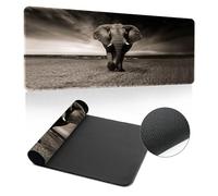 Hearda Tapis de Souris XXL/XL/L,Impressions de Paysages Tapis de Souris Gamer,Tapis Souris avec Bords Cousus,Tapis de Souris en Base Antidérapante,Convient pour Gaming (700x300x3mm,Éléphant)