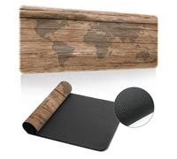 Hearda Tapis de Souris XXL/XL/L,Impressions de Paysages Tapis de Souris Gamer,Tapis Souris avec Bords Cousus,Tapis de Souris en Base Antidérapante,Convient pour Gaming (800x300x3mm,Monde)