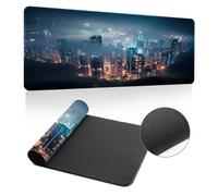 Hearda Tapis de Souris XXL/XL/L,Impressions de Paysages Tapis de Souris Gamer,Tapis Souris avec Bords Cousus,Tapis de Souris en Base Antidérapante,Convient pour Gaming (1000x500x3mm,Ville 1)