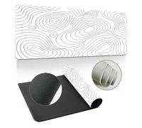 Hearda Tapis de Souris XXL/XL/L, Lignes de Contour Colorées Tapis de Souris Gamer, Tapis Souris avec Bords Cousus, Tapis de Souris en Base Antidérapante,Convient pour Gaming (600x300x3mm,Blanc)