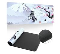 Hearda Tapis de Souris XXL/XL/L, Paysage de Montagne Tapis de Souris Gamer, Tapis Souris avec Bords Cousus, Tapis de Souris en Base Antidérapante,Convient pour Gaming (Pavillon,700x300x3mm)