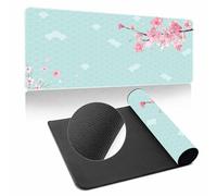 Hearda Tapis de Souris XXL/XL/L, Sakura Multicolore Tapis de Souris Gamer, Tapis Souris avec Bords Cousus, Tapis de Souris en Base Antidérapante,Convient pour Gaming (900x400x3mm,Aqua)
