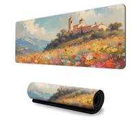 Hearda Tapis de Souris XXL/XL/L, Style Japonais Décors d'anime Tapis de Souris Gamer Avancé, Tapis Souris avec Bords Cousus, Tapis de Souris en Base Antidérapante pour Gaming (600x300x3mm,Pastorale)