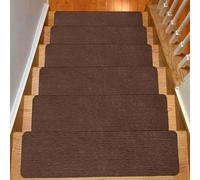Hearda Tapis Escalier, Antidérapant Tapis Escalier Marche, Muet Moquette Escalier Couvre Marche Escalier Tapis d'Escalier Autocollants Carpette pour Aîné Enfants (9pc,Cari1)