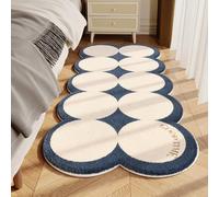 Hearda Tapis Poil Court Moderne, Tapis Moelleux Imitation Cachemire Chambre Salon avec Fond Antidérapant Style Polka Dot Moquette Doux Lavable pour Salle à Manger (Bleu Marine,50x120cm)