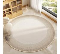 Hearda Tapis Rond de Lignes Nordiques Simples, 40-140cm Tapis Chambre avec Bords Cousus, Antidérapant Doux Rugs Chambre, Lavable Rug de Salon, pour Bureau L'intérieur (Marron Dégradé,40cm)