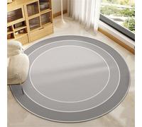 Hearda Tapis Rond de Lignes Nordiques Simples, 40-140cm Tapis Chambre avec Bords Cousus, Antidérapant Doux Rugs Chambre, Lavable Rug de Salon, pour Bureau L'intérieur (Gris Foncé,100cm)