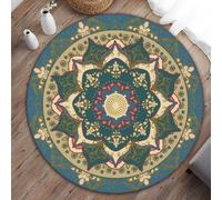Hearda Tapis Rond, Tapis Chambre,Tapis Chambre Enfant, Antidérapant Lavable Tapis de Salon, Tapis Mandalas Doux, Convient pour Le Bureau, L'intérieur (Mandalas 6,80cm)