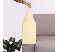 Hearda Velours Housse Accoudoir Canapé,Lot de 2/4/6 Antidérapant Housse Accoudoir Fauteuil Élastiques,Protege Extensible Accoudoir Canapé, pour Fauteuils Inclinable,Canapé (Amarillo Claro,Lot de 4)