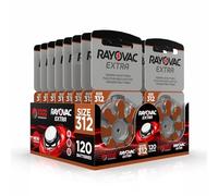 Hearing360 120 piles pour appareils auditifs Rayovac Extra modèle 312 (15 ampoules de 8 piles)
