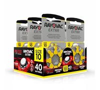 Hearing360 40 Piles pour appareils auditifs Rayovac Extra modèle 10, Longue durée, compatibilité Universelle, sans Mercure (5 blisters de 8 Piles)