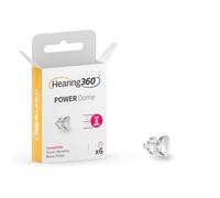Hearing360 Lot de 6 dômes Dome Power miniFit compatibles Oticon, Bernafon, Philips et Maico - Pare-soleil en silicone pour appareils auditifs (6 mm)