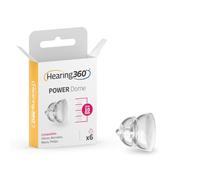Hearing360 Lot de 6 dômes Dome Power miniFit compatibles Oticon, Bernafon, Philips et Maico - Pare-soleil en silicone pour appareils auditifs (10 mm)