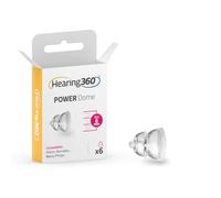 Hearing360 Lot de 6 dômes Dome Power miniFit compatibles Oticon, Bernafon, Philips et Maico - Pare-soleil en silicone pour appareils auditifs (8 mm)
