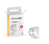 Hearing360 Lot de 6 dômes Dome Power miniFit compatibles Oticon, Bernafon, Philips et Maico - Pare-soleil en silicone pour appareils auditifs (12 mm)