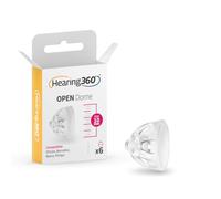 Hearing360 Lot de 6 dômes Open miniFit compatibles Oticon, Bernafon, Philips et Maico - Pare-soleil en silicone pour appareils auditifs (10 mm)