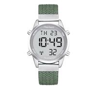 Hearkent Montre parlante pour Personnes âgées, Grand Nombre, Facile à Voir, Voix française Forte et Claire (Nylon Vert)