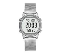 Hearkent Montre podomètre pour femme, avec compteur de calories, montre podomètre non Bluetooth, étanche à 30 m, grand écran LCD pour la marche et l'activité quotidienne (argenté)