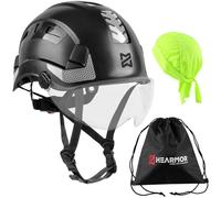 HEARMOR Casque de Chantier Industriel en Hauteur pour Adulte - Casque de Protection ABS - Certification EN397 et EN12492 - Absorption des Chocs - Résistance à la pénétration - Visières intégrées en
