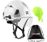 HEARMOR Casque de Chantier Industriel pour Adulte - Certification EN397 et EN12492 - Absorption des Chocs - Résistance à la pénétration - Visières Transparentes ou fumées