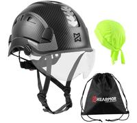 HEARMOR Casque de Chantier Industriel pour Adulte - Certification EN397 et EN12492 - Absorption des Chocs - Résistance à la pénétration - Visières Transparentes ou fumées