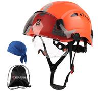 HEARMOR Casque de sécurité EN397 Testé Matériau ABS hautement résistant, double visière pour changement rapide clair/obscur, léger Idéal pour l'industrie, le bâtiment Casque de travail, équipement de