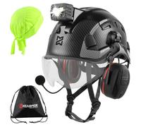 HEARMOR Casque industriel pour travaux en hauteur pour adulte avec protection auditive Bluetooth active, certifié EN12492, test d'absorption des chocs et résistance à la pénétration EN397