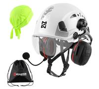 HEARMOR Casque industriel pour travaux en hauteur pour adulte avec protection auditive Bluetooth active, certifié EN12492, test d'absorption des chocs et résistance à la pénétration EN397