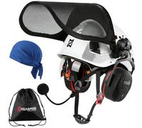 HEARMOR VOLTEK Ensemble de casque de sécurité forestier, casque dur ABS avec protection auditive Bluetooth 5.3 Shield LD HM, protection complète de la tête, des yeux, du visage et de l'audition