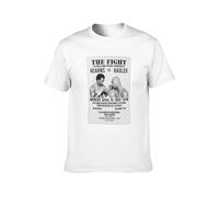 Hearns Vs Hagler Fight Poster Casual Round Neck T Shirt White XL