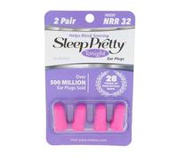 Hearos Sleep Pretty Tonight 5815 Lot de 2 paires de bouchons d'oreille en mousse NRR 32 Rose