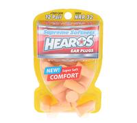 Hearos Supreme Softness Lot de 12 paires de bouchons d'oreille en mousse NRR 32 Confort extrême Protection auditive