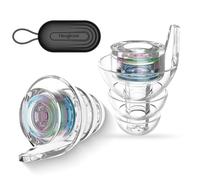 Hearprotek 1paire bouchon d'oreille protection auditive 23dB bouchon oreille anti bruit Silicone souple ear plugs pour la musique Musiciens, concert, avion, fêtes, Batteurs taille S(Iridescente)