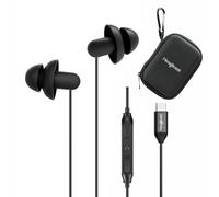 Hearprotek 2 Paires d'écouteurs de Sommeil, USB c écouteurs avec Microphone-Silicone Isolation Phonique,Type C pour Téléphone Android, Idéal pour Dormir, Ronfler