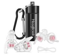 Hearprotek Bouchons d’Oreilles Concert 20 dB, Haute Fidélité Protection Auditive Musique, Bouchons d’Oreilles pour Festivals, DJ & Musiciens, Réduction du Bruit Réutilisables (Rose)