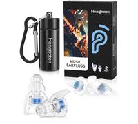 Hearprotek Bouchons d’Oreilles Concert Haute Fidélité, Réduction du Bruit 20 dB, Protection Auditive pour Musiciens, DJ, Festivals & Musique Live, Bouchons d’Oreilles Réutilisables (Bleu)