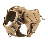 HEARSO Harnais Tactique pour Chien,Design en Gilet Facile à Mettre Et à Enlever Et à Tirer Adapté Aux Grands Chiens comme Golden Retriever Berger pour La Randonnée Et L’entraînement