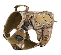 HEARSO Harnais Tactique pour Chien,Design en Gilet Facile à Mettre Et à Enlever Et à Tirer Adapté Aux Grands Chiens comme Golden Retriever Berger pour La Randonnée Et L’entraînement