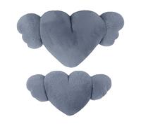 Heart Angel WiNngs PillOow Coussin décoratif en forme de cœur doux avec forme et texture romantiques pour chambre à coucher, canapé, chambre d'enfant et occasions cadeaux