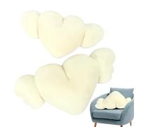 Heart Angel WiNngs PillOow - Coussin en forme de cœur, design PillOow, décoration romantique en peluche | Couvre-lit décoratif avec angélique WiNngs ajoutant confort et fantaisie pour le salon, le lit