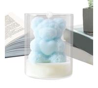Heart Bear Valentine Candle - Scented Wedding Decor | 6.5x6.5x8cm Soybean Mixed Wax Candle with 172g Weight and 12-18h Burn Time, Romantic Holiday Decoration for Bedroom Living Room