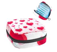 Heart Beat-1899 Kit de première période de Saint-Valentin pour filles, porte-serviettes hygiéniques avec fermeture éclair, porte-serviettes hygiéniques