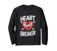 Heart Breaker 67 SEIS Siete Skate Valentine Six Seven Meme Manche Longue