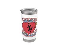 Heart-breaker Lettrage Cœur Brisé Art Rétro Amour Graphique Gobelet isotherme en acier inoxydable double paroi