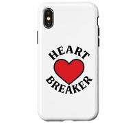 Heart Breaker Retro Cœur Rouge Saint-Valentin Amour Coque pour iPhone X/XS