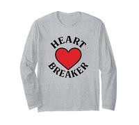 Heart Breaker Retro Cœur Rouge Saint-Valentin Amour Manche Longue