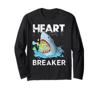 Heart Breaker Shark Shirt Valentine Shark Shirt Valentines Manche Longue