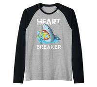 Heart Breaker Shark Shirt Valentine Shark Shirt Valentines Manche Raglan